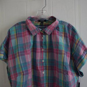 Vintage Womens Cream Embroidered Blouse- Size 16